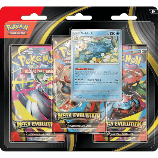 Pokémon TCG – Blister 3 Boosters Méga - Évolution + Carte Promo (Psyduck ou Golduck) - GengaTCG